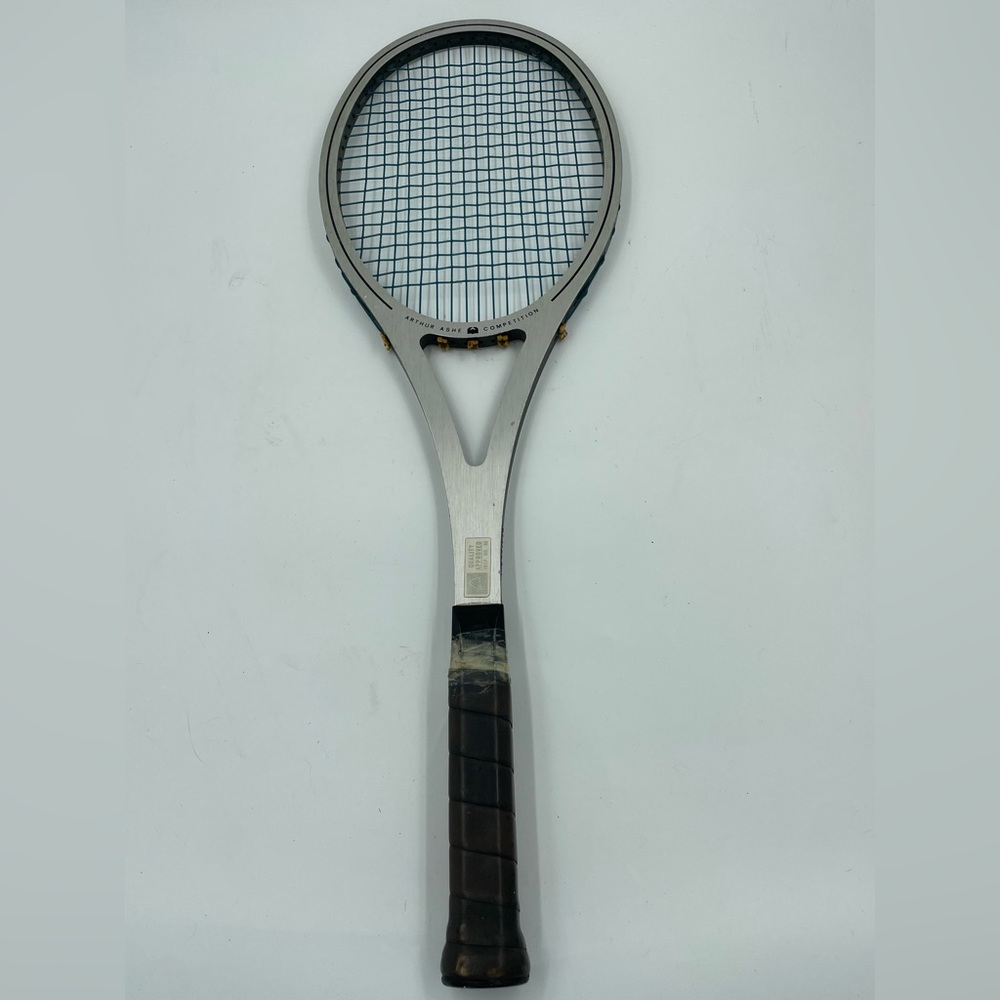 Vintage Arthur Ashe Competition  Head Metal Frame Tennis Racket 4 3/8 L